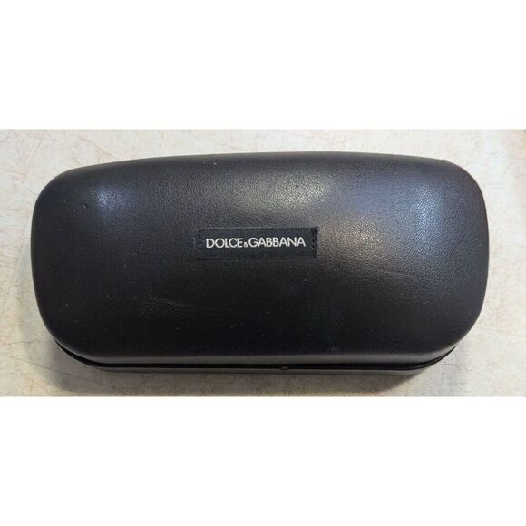 Dolce & Gabbana Accessories - DOLCE & GABBANA Sunglasses Eyeglasses Leather Case Black Hard CLAMSHELL …